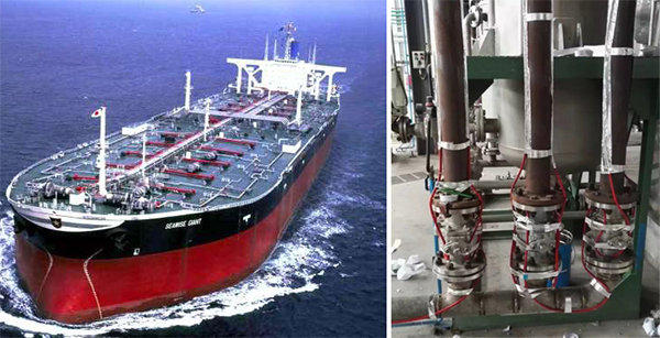 大型货轮内部管道电伴热带保温